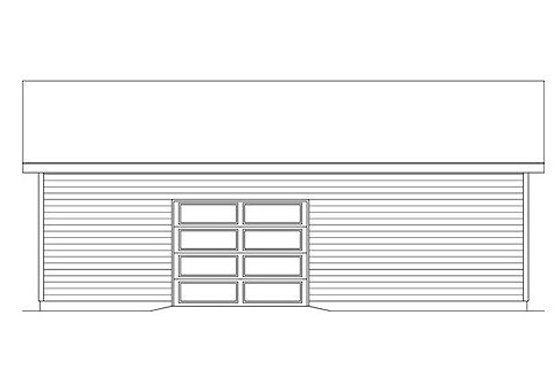 Exterior - Rear Elevation for Traditional House Plan #22-550, 0 bath
