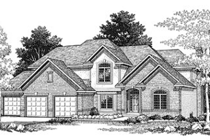 Architectural House Design - Traditional Exterior - Front Elevation Plan #70-450