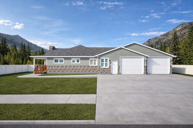 Architectural House Design - Exterior - Front Elevation 4 for Craftsman House Plan #1060-452 - 3 bed, 2.5 bath