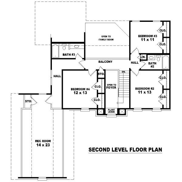 European Floor Plan - Upper Floor Plan #81-13677