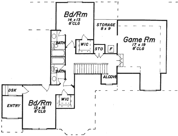 Home Plan - European Floor Plan - Upper Floor Plan #52-190