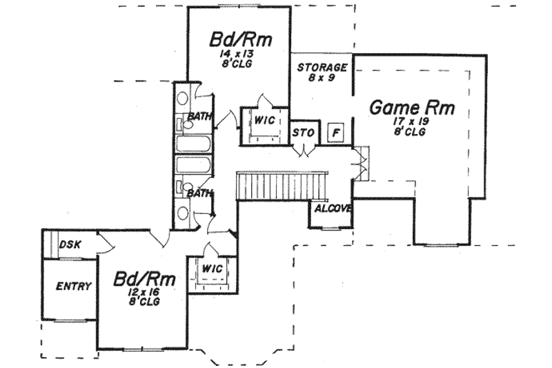 Dream House Plan - Floor Plan - Upper Floor for European House Plan #52-190 - 4 bed, 4.5 bath