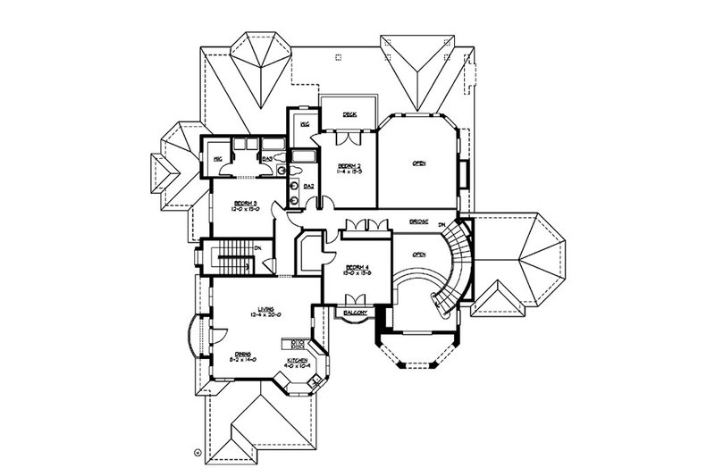 Dream House Plan - Floor Plan - Upper Floor for European House Plan #132-214 - 4 bed, 3.5 bath