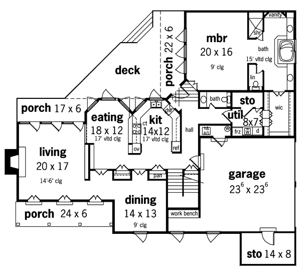Dream House Plan - Traditional Floor Plan - Main Floor Plan #45-172