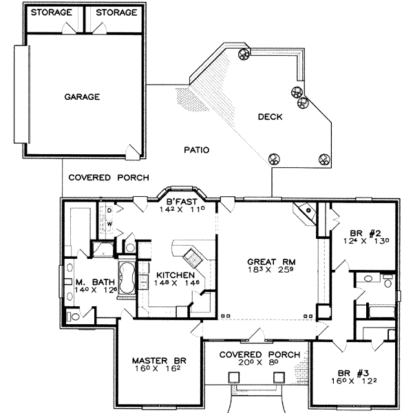Traditional Floor Plan - Main Floor Plan #8-106