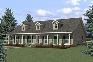 Dream House Plan - Country Exterior - Front Elevation Plan #44-125