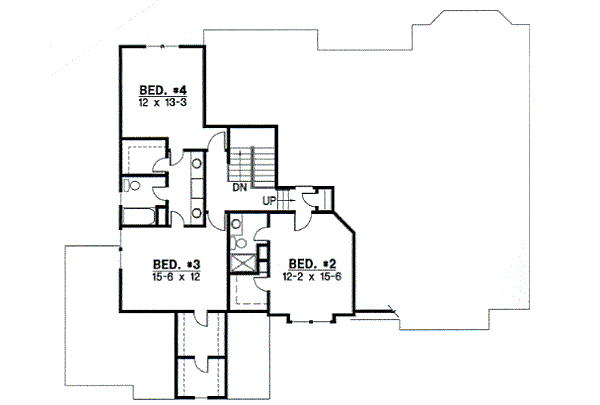 European Floor Plan - Upper Floor Plan #67-714
