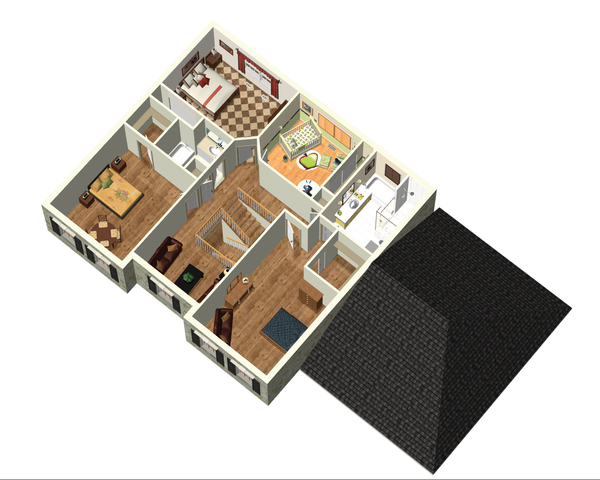 European Floor Plan - Upper Floor Plan #25-4665