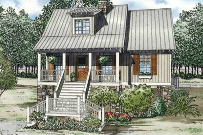 Country Style House Plan - 3 Beds 2 Baths 1397 Sq/Ft Plan #17-2309