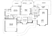 European Style House Plan - 2 Beds 2 Baths 2550 Sq/Ft Plan #18-9076 