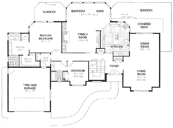 European Floor Plan - Main Floor Plan #18-9076