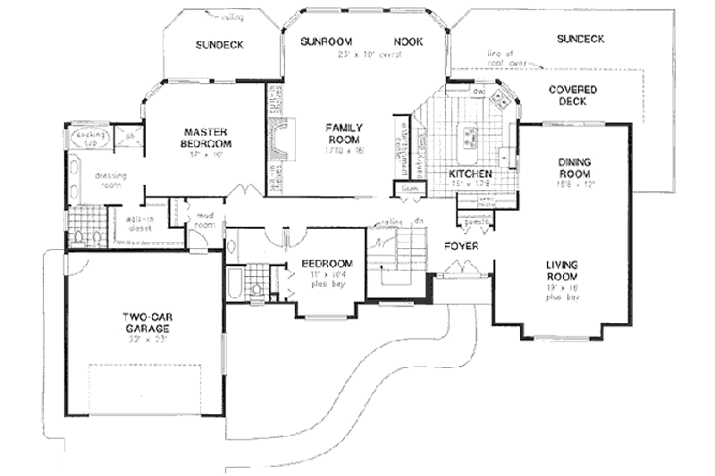 House Plan Design - Floor Plan - Main Floor for European House Plan #18-9076 - 2 bed, 2 bath