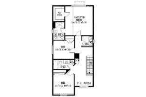 Floor Plan - Upper Floor for Craftsman House Plan #53-520 - 3 bed, 2 bath