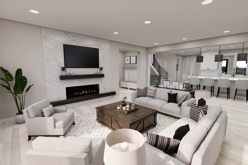Home Plan - Interior - Family Room 2 for Modern House Plan #51-1281 - 5 bed, 3.5 bath