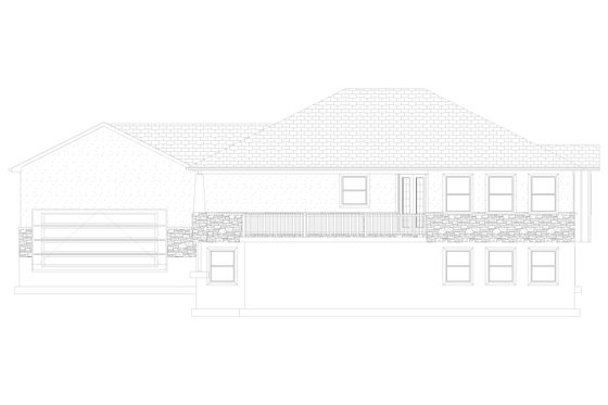 Exterior - Rear Elevation 2 for Craftsman House Plan #1060-106 - 5 bed, 4 bath