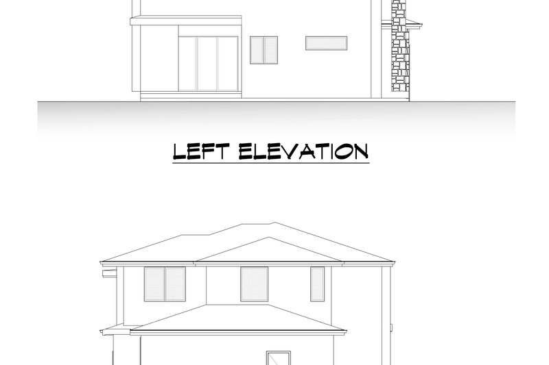 Architectural House Design - Exterior - Other Elevation 2 for Contemporary House Plan #1066-172 - 5 bed, 3.5 bath