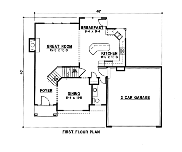 Traditional Floor Plan - Main Floor Plan #67-183