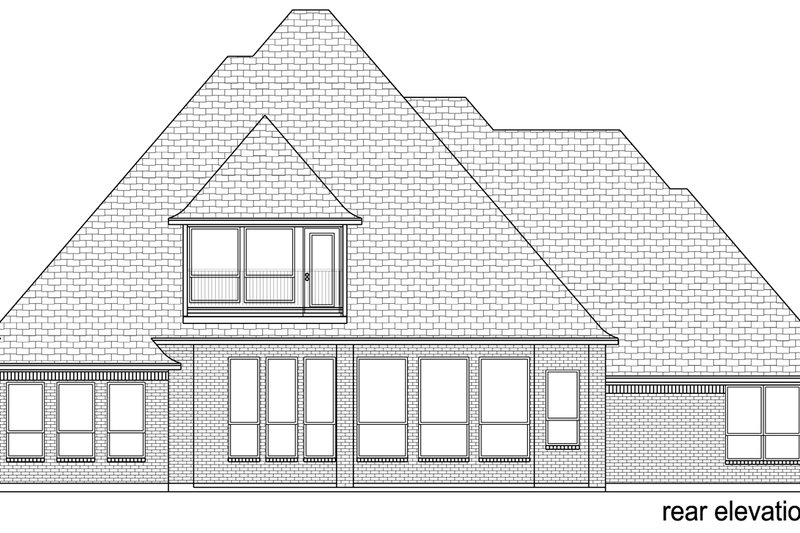 Home Plan - Exterior - Rear Elevation for Traditional House Plan #84-603 - 4 bed, 4 bath