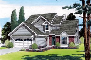 Country Exterior - Front Elevation Plan #312-806