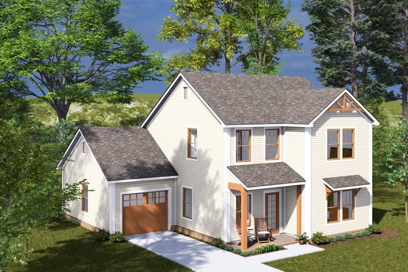 Architectural House Design - Exterior - Other Elevation 3 for Cottage House Plan #513-2305 - 3 bed, 3 bath