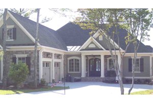 Exterior - Front Elevation 3 for European House Plan #1054-51 - 3 bed, 3.5 bath