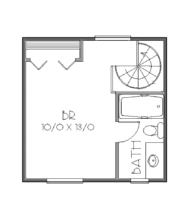 Craftsman Floor Plan - Upper Floor Plan #423-22