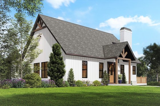 Exterior - Other Elevation for Country House Plan #54-566 - 5 bed, 4 bath
