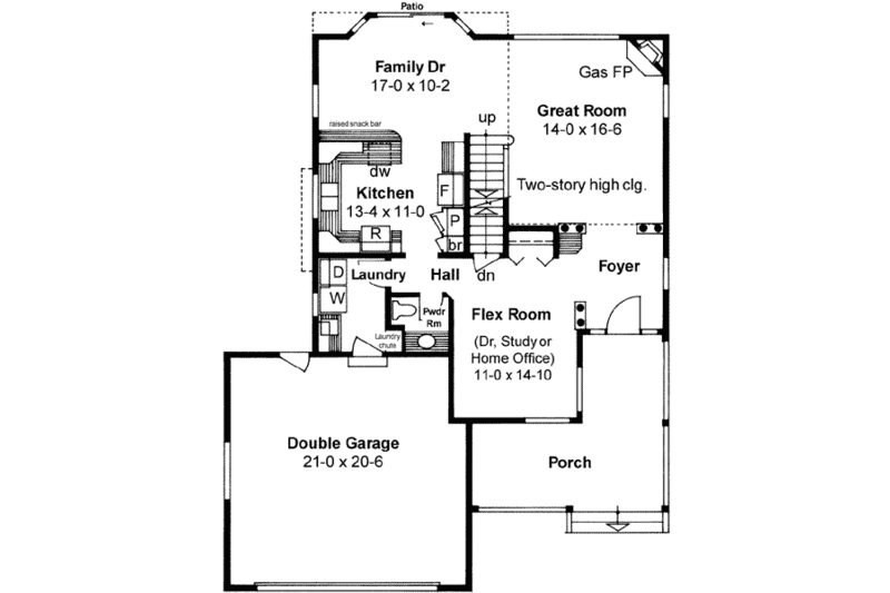 Home Plan - Floor Plan - Main Floor for Traditional House Plan #126-138 - 3 bed, 2.5 bath
