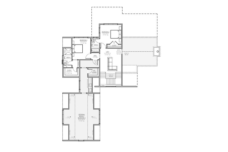 House Design - Floor Plan - Upper Floor for Craftsman House Plan #1094-5 - 3 bed, 3.5 bath