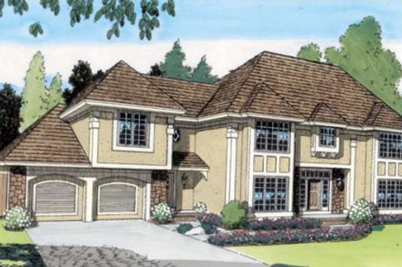 European Style House Plan - 5 Beds 2.5 Baths 3024 Sq/Ft Plan #312-125