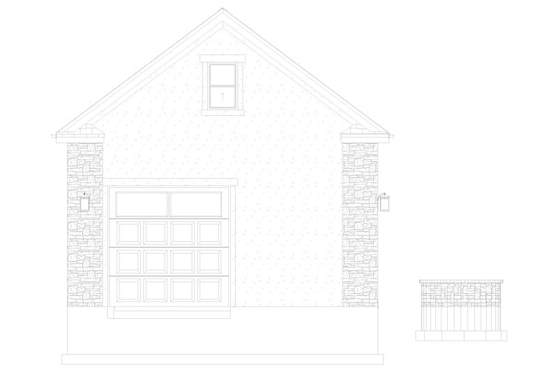 Architectural House Design - Exterior - Rear Elevation 1 for Country House Plan #1060-90, 0 bath