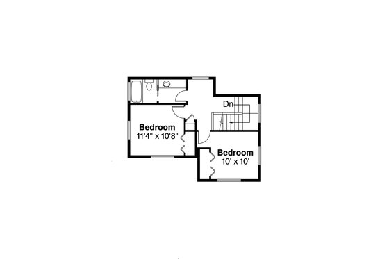 Floor Plan - Upper Floor for Prairie House Plan #124-1035 - 3 bed, 2.5 bath
