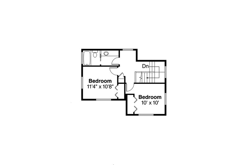 House Blueprint - Floor Plan - Upper Floor for Prairie House Plan #124-1035 - 3 bed, 2.5 bath