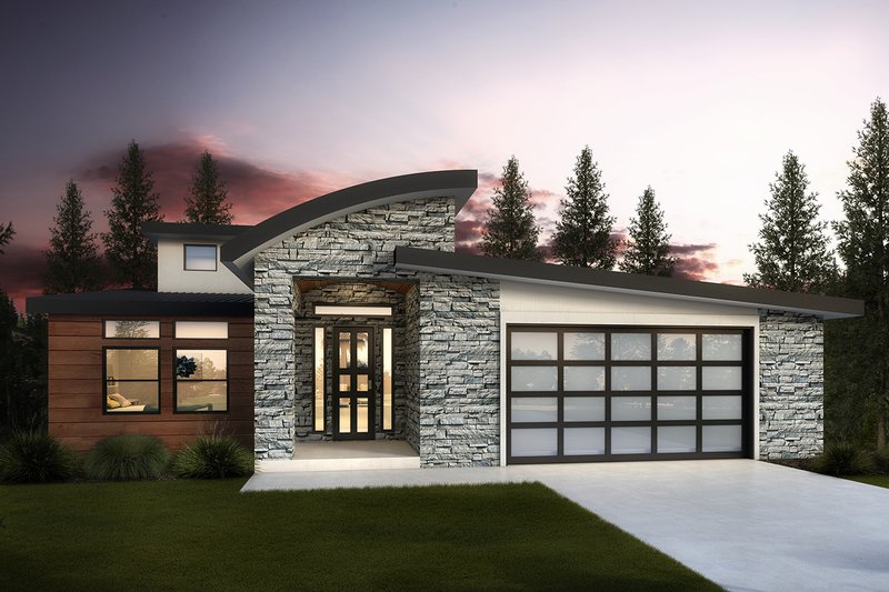 Dream House Plan - Modern Exterior - Front Elevation Plan #1073-8