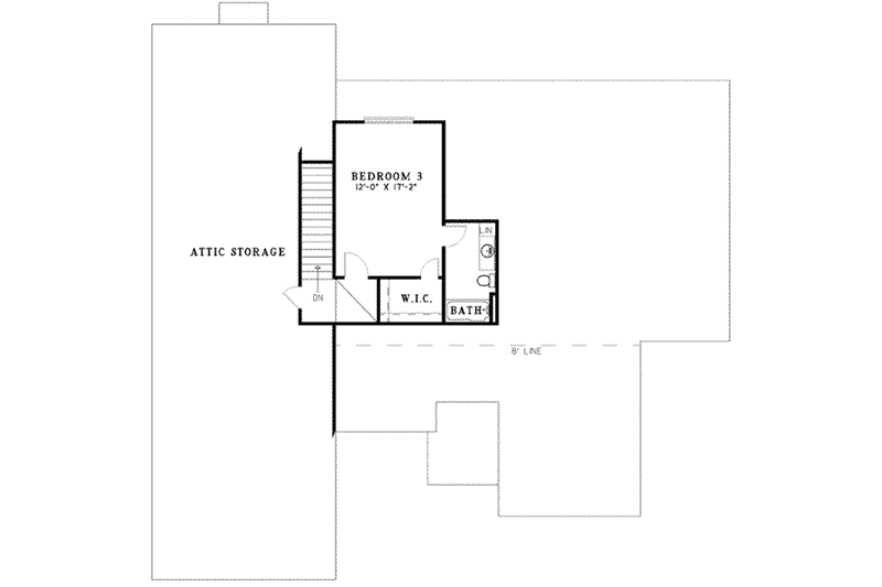Dream House Plan - Floor Plan - Upper Floor for Traditional House Plan #17-2083 - 3 bed, 4 bath