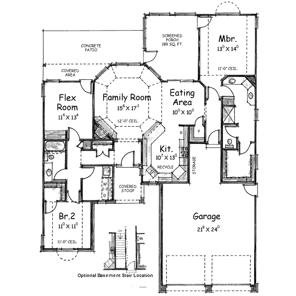 House Design - European Floor Plan - Main Floor Plan #20-1399