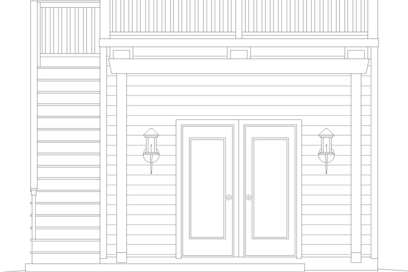 House Blueprint - Exterior - Other Elevation for Bungalow House Plan #932-625, 1 bath