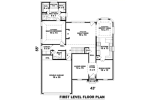 Floor Plan - Main Floor for European House Plan #81-13669 - 3 bed, 3 bath