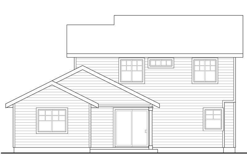 Home Plan - Exterior - Rear Elevation for Traditional House Plan #124-599 - 4 bed, 2.5 bath