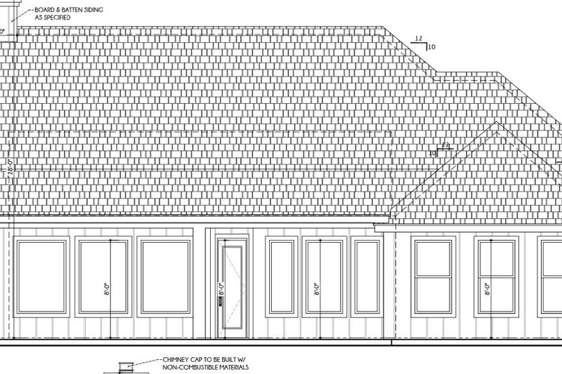 Home Plan - Exterior - Rear Elevation for Craftsman House Plan #1110-9 - 4 bed, 3 bath