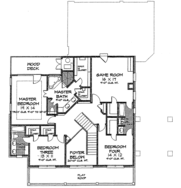 Colonial Floor Plan - Upper Floor Plan #310-684