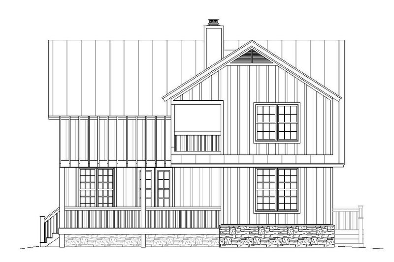Home Plan - Exterior - Rear Elevation for Country House Plan #932-262 - 3 bed, 2.5 bath