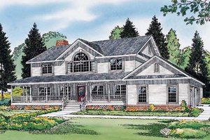 Country Style House Plan - 4 Beds 3 Baths 2647 Sq/Ft Plan #312-576 ...