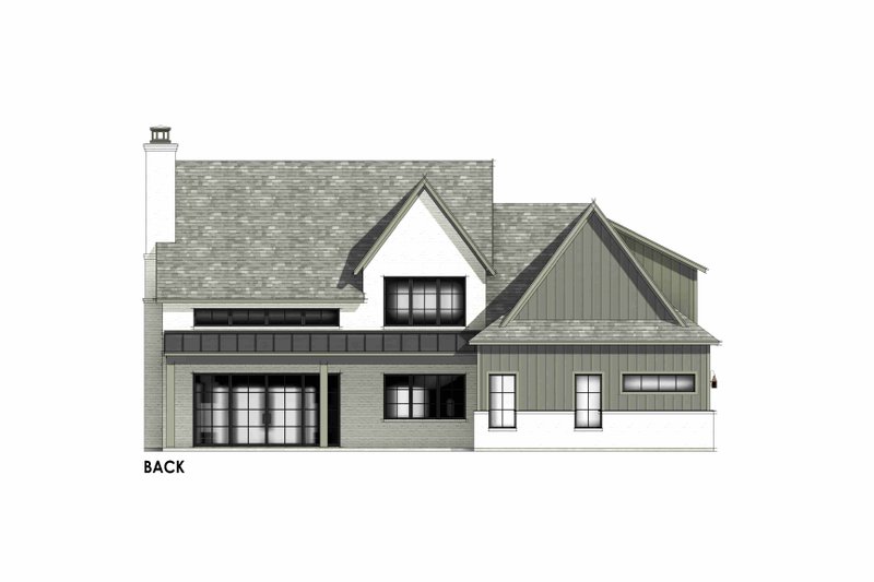 Architectural House Design - Exterior - Rear Elevation 2 for Tudor House Plan #1096-50 - 4 bed, 3.5 bath