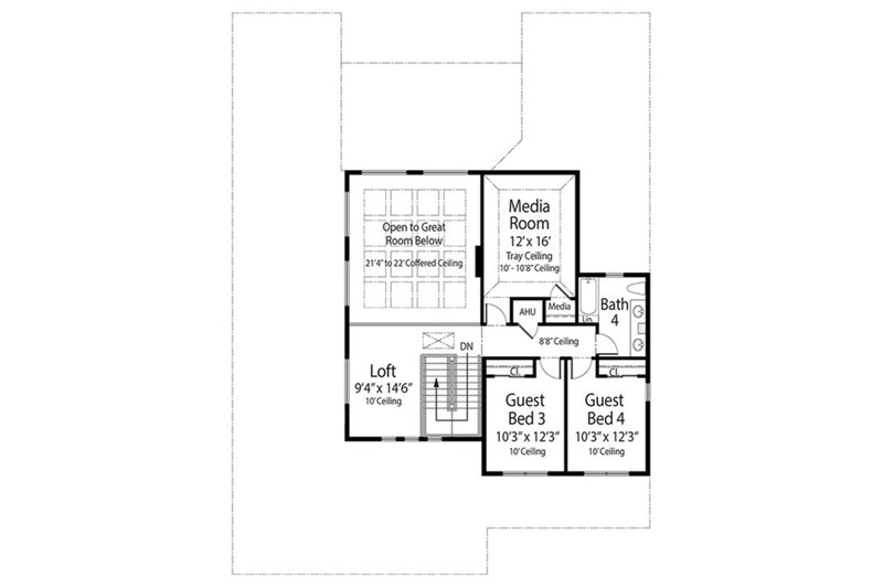 Architectural House Design - Floor Plan - Upper Floor for Contemporary House Plan #938-92 - 4 bed, 4 bath