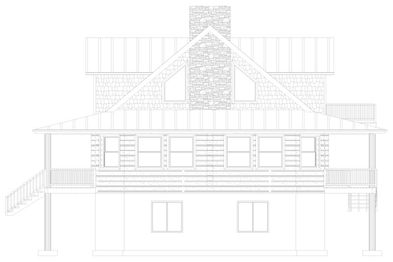 Home Plan - Exterior - Other Elevation 1 for Log House Plan #1060-306 - 4 bed, 4 bath
