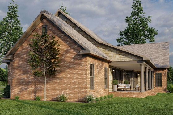 Exterior - Other Elevation 1 for Southern House Plan #17-2588 - 3 bed, 2.5 bath