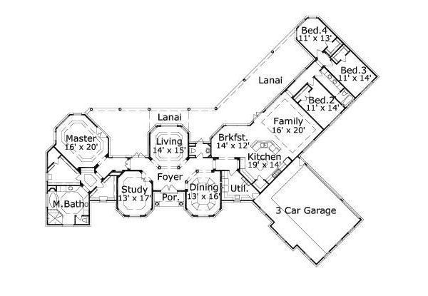 European Floor Plan - Main Floor Plan #411-642