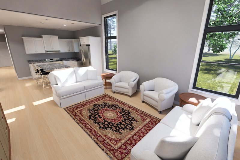 Home Plan - Interior - Family Room 2 for Modern House Plan #513-2495 - 3 bed, 2 bath