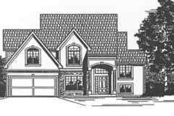 Exterior - Front Elevation for Traditional House Plan #6-102 - 4 bed, 2.5 bath